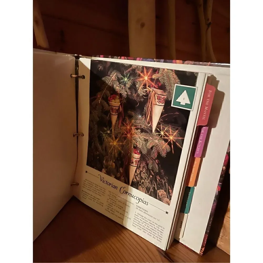 Vanessa Ann Christmas Cross-Stitch Patterns Binder Vintage Holiday Craft 1990s
